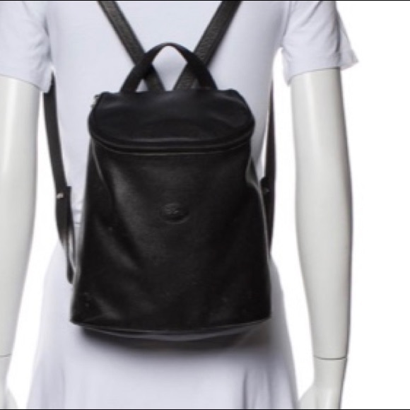 LONGCHAMP VINTAGE CAMEL TAN GENUINE LEATHER Backpack GORG RARE LUX $ FIRM - Picture 2 of 16